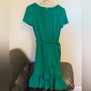 Nice Calvin Klein Green Midi Dress Short sleeves Size S